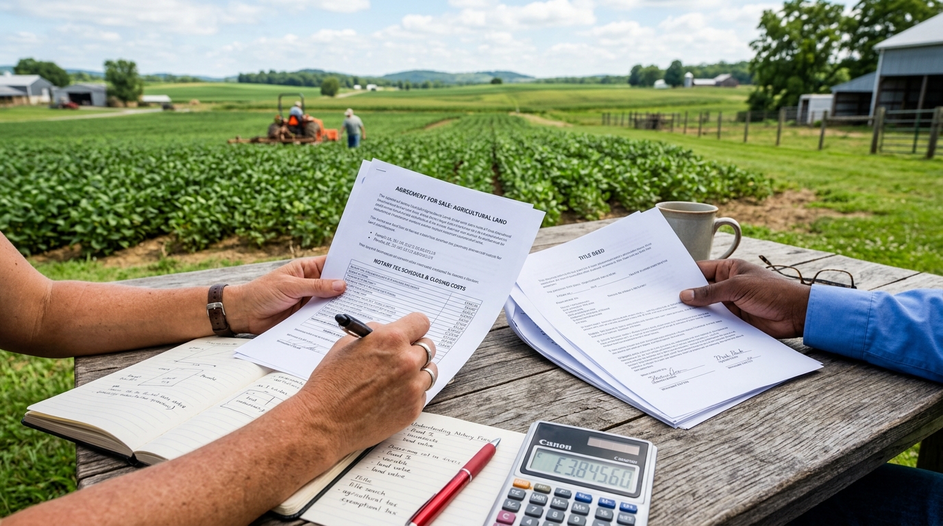découvrez comment calculer et comprendre les frais de notaire lors de l'achat d'un terrain agricole, pour mieux préparer votre investissement foncier.