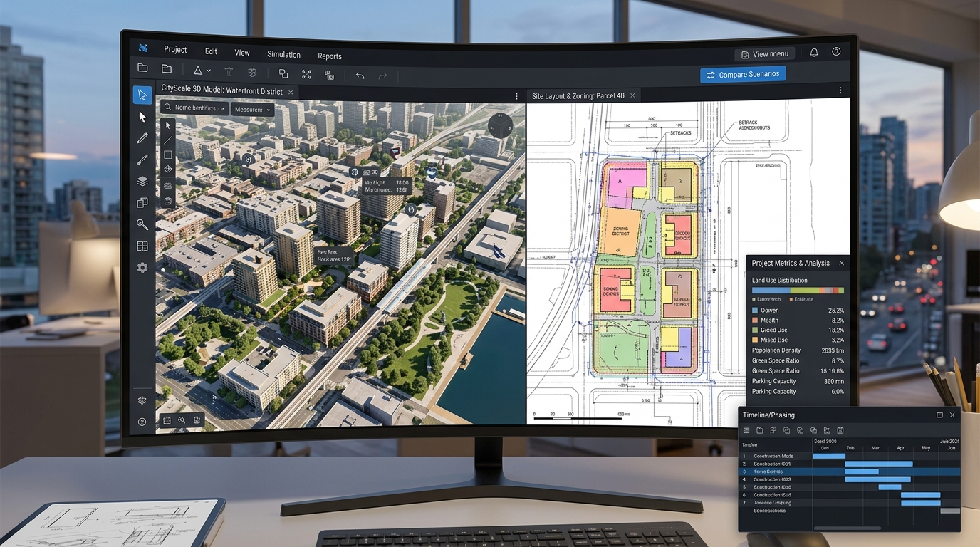 découvrez comment un logiciel de plan de masse peut vous aider à optimiser votre projet d'aménagement en simplifiant la planification, améliorant la précision et facilitant la gestion des espaces.